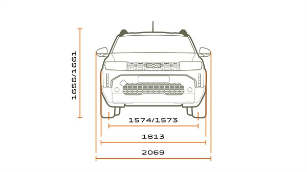 Dimensions - modularité - Dacia Duster 